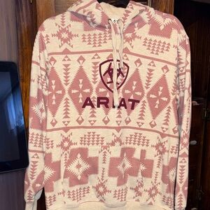 Ariat Pink and Cream Geometric Hoodie